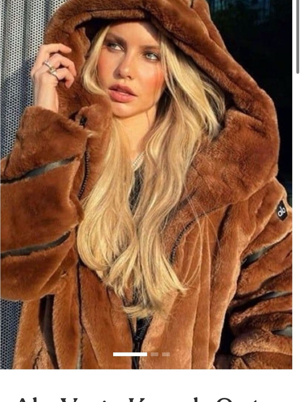 ALO YOGA Hooded lnock out Jacket in Rich Brown xs stunning